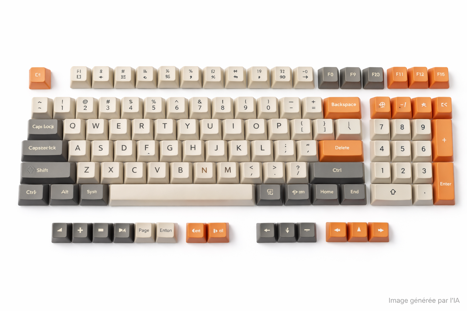 Set de keycaps PBT rétro